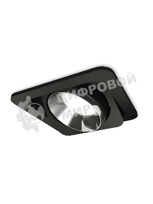 Комплект встраиваемого поворотного светильника Ambrella light XC7659022 SBK/PSL черный песок/серебро полированное MR16 GU5.3 (C7659, N7032)