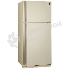 Холодильник Sharp SJ-XE55PMBE бежевый двухкамерный 388/148л морозилка сверху, No Frost