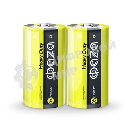 Элемент питания солевой R20 Heavy Duty Shrink-2 (уп.2шт) ФАZА 4895205002357, 1.5 В