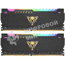 Оперативная память Patriot Viper Steel, DDR4, 16GB (2x8GB), 3600MHz, CL20, DIMM, с радиатором, RGB, черный
