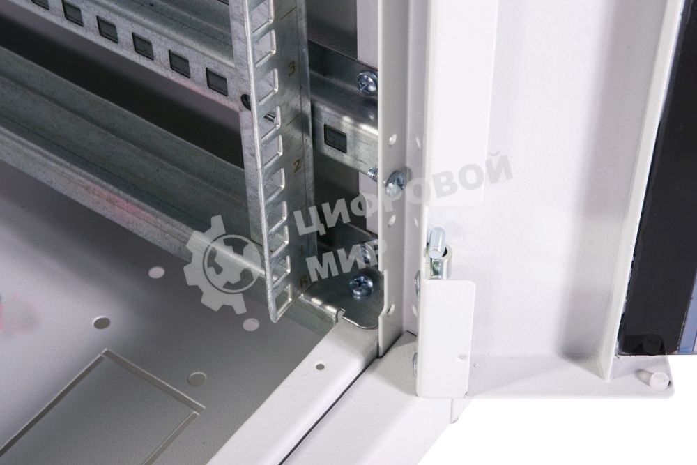 Шкаф телекоммуникационный напольный ЭКОНОМ 18U (600 600) дверь стекло, дверь металл