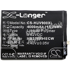 Аккумулятор CameronSino CS-HUV900XL HB376994ECW для Huawei Honor V9 3.82V, 4000mAh, 15.28Wh