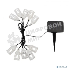 Каскад Lamper Керосиновая Лампа LED 5 м с выносной солнечной панелью 2 м и аккумулятором, IP65, 2 режима работы: мигание и постоянное теплое белое све