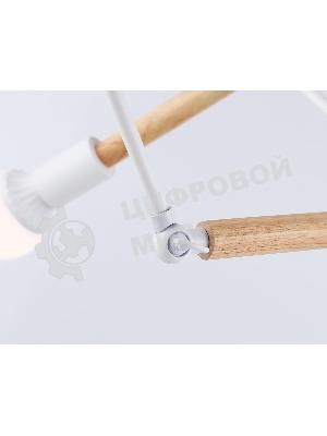 Светильник Ambrella light TR80485/6 WH/LW белый/светлое дерево E27/6 max 60W D930*510