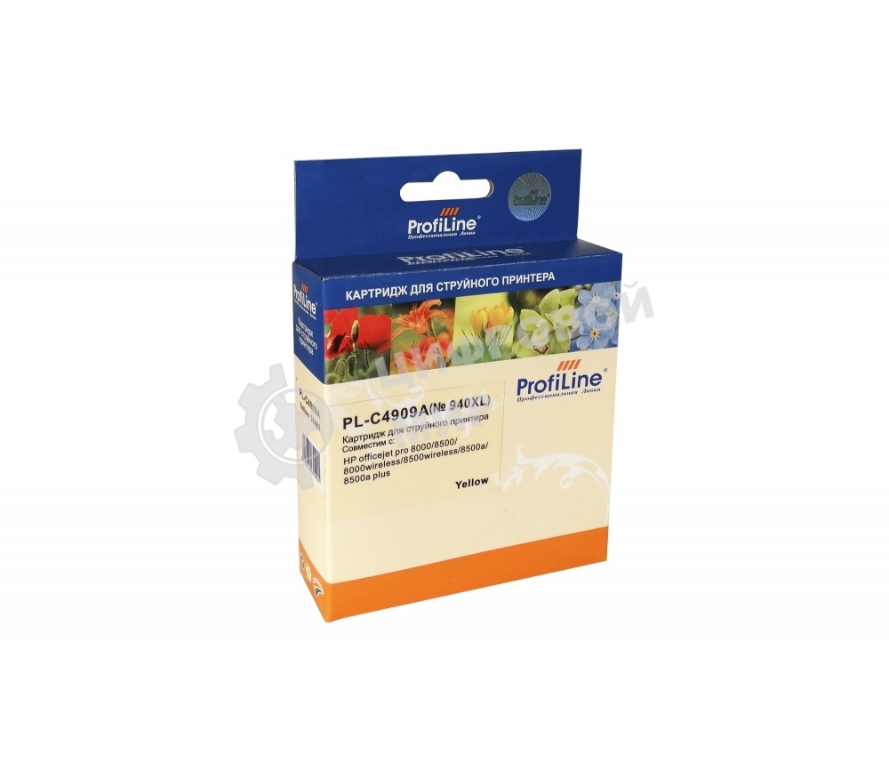 Картридж струйный ProfiLine PL-C4909A №940XL для принтеров HP Officejet Pro 8000/8500 Yellow пигмент