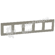 Рамка 5 постов, сл. кость ETIKA 
