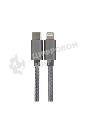 Кабель Rexant Type-C - Lightning PD/1м/nylon/gray