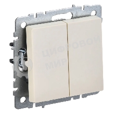 Выключатель 2-кл. IEK BRITE 10А ВС10-2-0-БрКр беж.