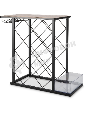 Стойка Domfy DHC-WR10583 для вина 39.2x21x41.3см черный/коричневый