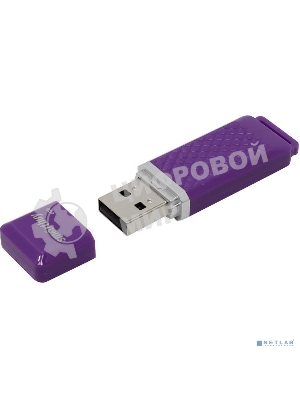 Флешка USB Smartbuy Quartz violet (SB4GbQZ-V), 4Gb, USB 2.0, R/W 20/10, фиолетовый