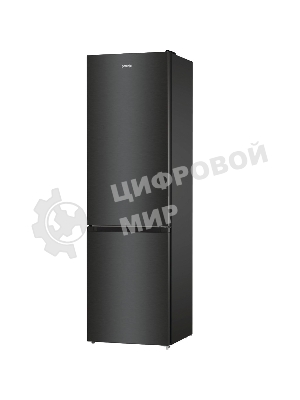 Холодильник Gorenje NRK6202EBXL4 черный матовый двухкамерный 235/96л морозилка снизу, No Frost