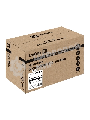 Источник бесперебойного питания ExeGate SpecialPro Smart LLB-1000.LCD.AVR.4SH.USB (1000VA/700W, LCD, AVR, 4*Schuko,USB, батарея 12V 7.2Ah - 2 шт., металлический корпус, Black)