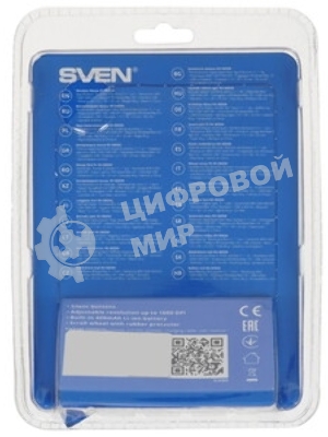 Мышь беспроводная SVEN RX-565SW темно-серый, 1600 dpi, радиоканал, USB, кнопки - 4