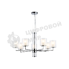 Люстра Ambrella light LH56003/7 СH/FR хром/белый матовый E14*7 max 40W D790*1260