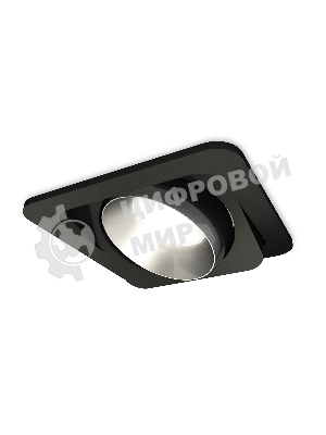 Комплект встраиваемого поворотного светильника Ambrella light XC7659023 SBK/MCH черный песок/хром матовый MR16 GU5.3 (C7659, N7033)