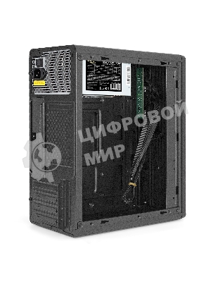 Корпус ExeGate BAA-503-UNS400, Mini-Tower, чёрный, 1 x 80/90 мм, БП 400 Вт