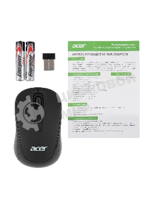 Мышь беспроводная Acer OMR133 черный, 1000 dpi, радиоканал, USB, кнопки - 3