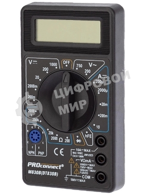 Портативный мультиметр PROconnect M830B (DT830B)