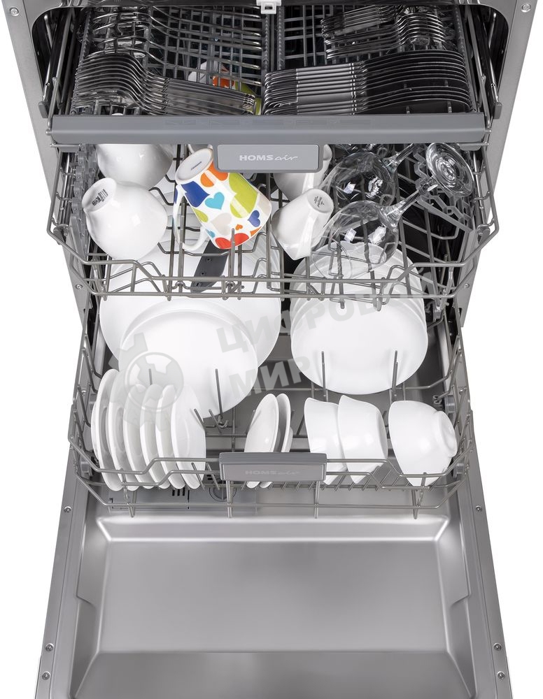 Встраиваемая посудомоечная машина HOMSair DW67M, черный, 59.8 см, 14 компл., 47 дБ, класс A++