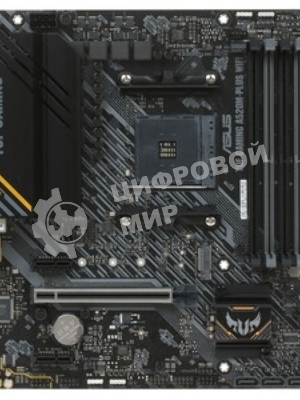 Материнская плата ASUS TUF GAMING A520M-PLUS WIFI, AM4, AMD A520, 4xDDR4, 4xSATA, 1xM.2, 1xPCIe 3.0 x16, 2xPCIe x1, 1xVGA, 1xHDMI, 1xDP, 1x 1Gb LAN, 2xUSB-A 3.2 Gen 1, 2xUSB-A 2.0, 3x3.5 мм, 7.1, mATX