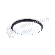 Потолочный светодиодный светильник Ambrella light FZ1233 BK черный IP44 22W 6400К D260*55 (Без ПДУ)
