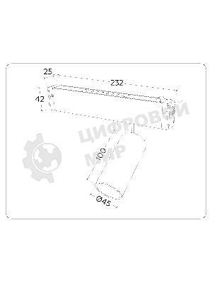 Управляемый светодиодный светильник для шинопровода Magnetic Ambrella light GL1212 BK черный IP20 12W 3000K-6400K 220V 36° D45*100 (Без ПДУ)
