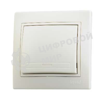 Выключатель LEZARD 701-0303-100серия скр.проводки Мира 1клавиша кремовый со вст.