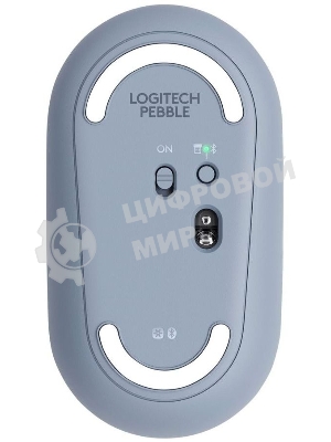 Мышь беспроводная Logitech Pebble M350 серый, 1000 dpi, радиоканал, Bluetooth, USB, кнопки - 3
