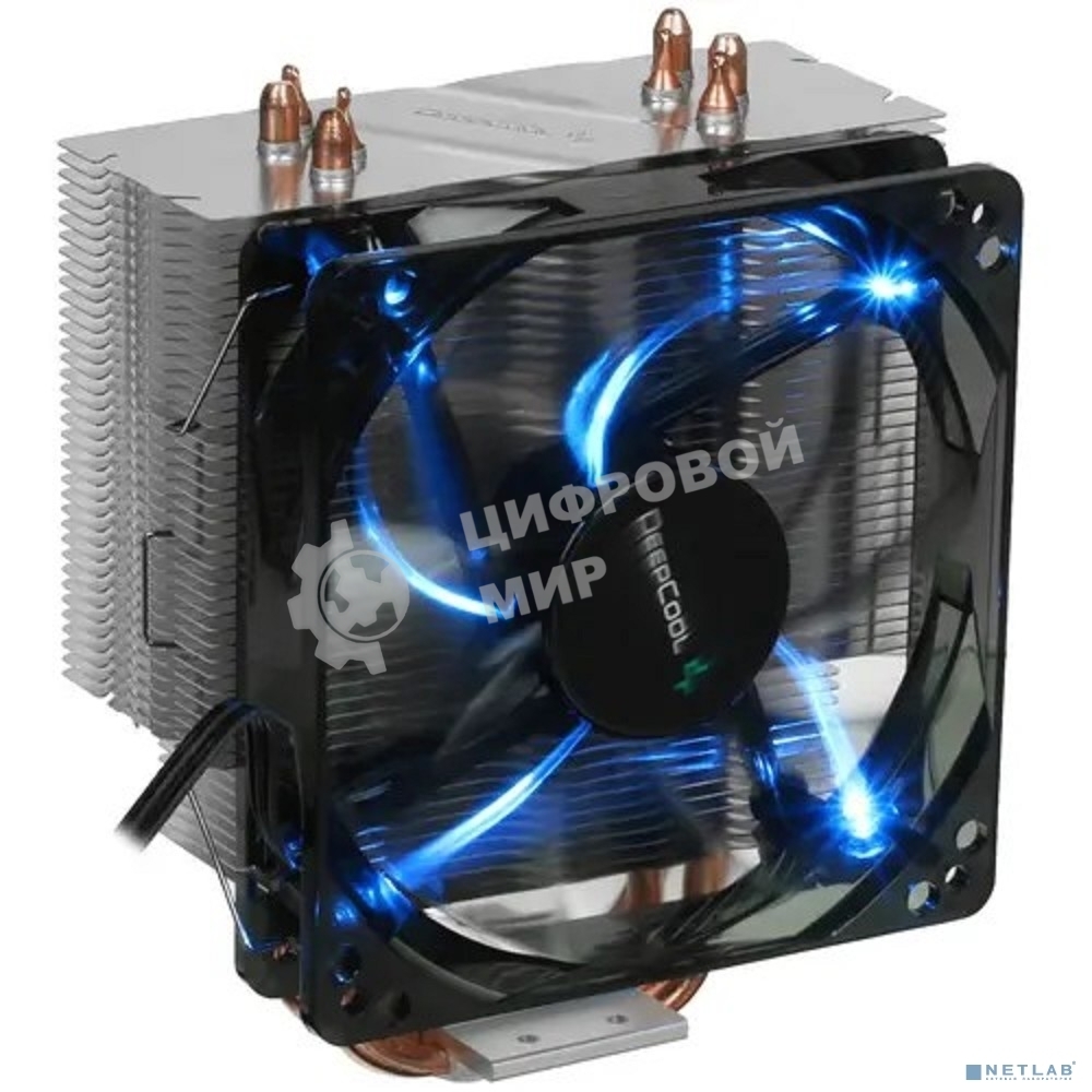 Кулер Deepcool GAMMAXX 400 BLUE BASIC серебристый 120мм алюминий+медь 1500rpm 30db 4-pin 130W 154мм