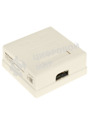 Розетка компьютерная внешняя Rexant 1-порт RJ-45 (8P8C), UTP неэкранированная, категория 6