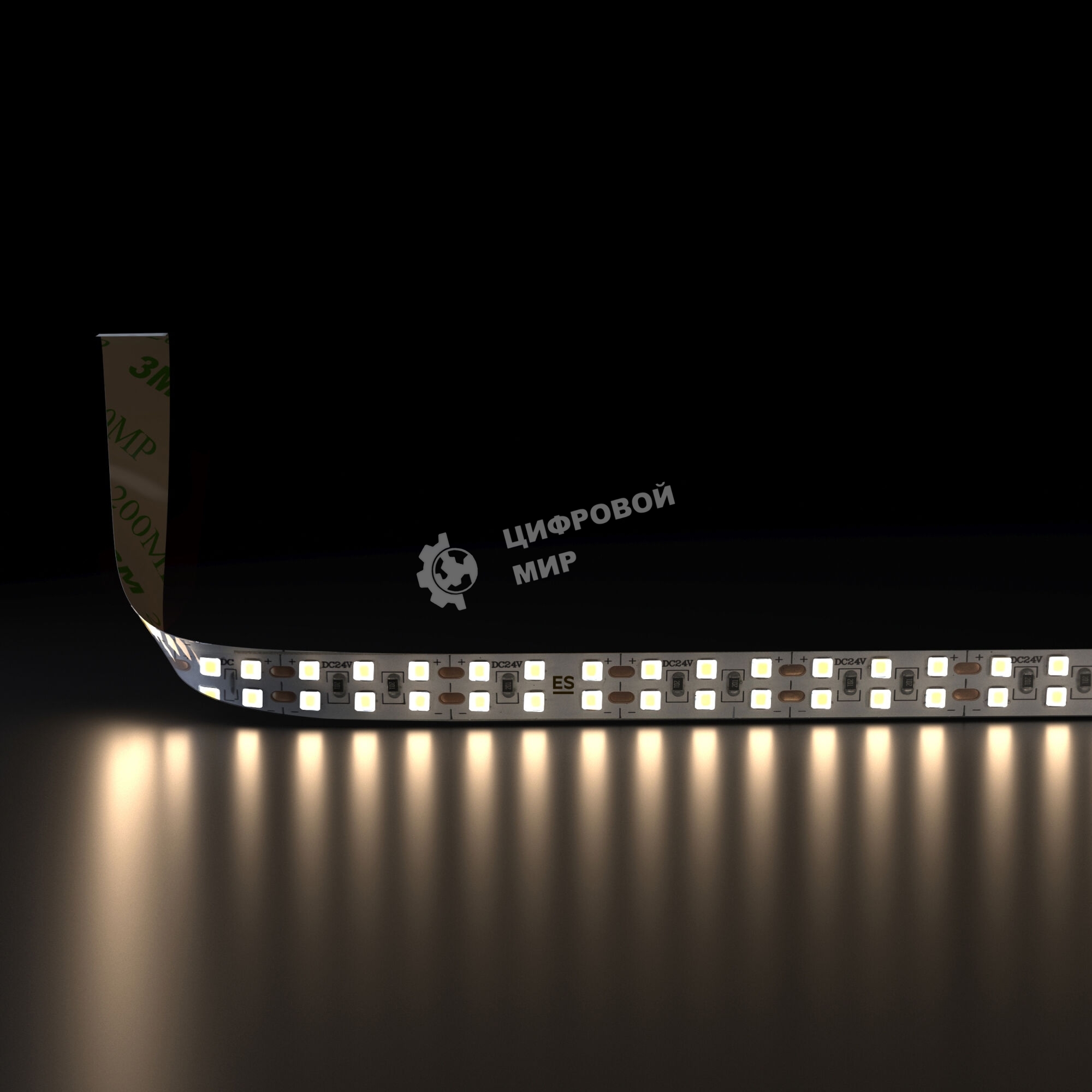 Лента светодиодная 240LED 18W IP20 двухрядная 4200К дневной белый (2835 24V 240Led 18W IP20)