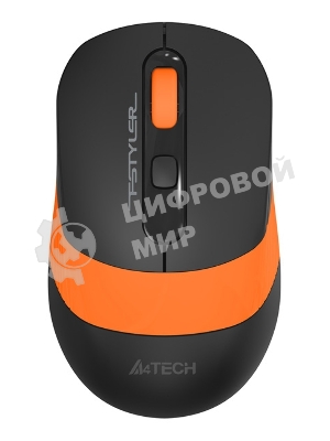 Мышь беспроводная A4Tech Fstyler FG10S черный/оранжевый, 2000 dpi, радиоканал, USB, кнопки - 4