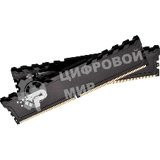 Оперативная память Patriot Signature, DDR4, 16GB (2x8 GB), 3200 MHz, CL22, DIMM, радиатор, черный