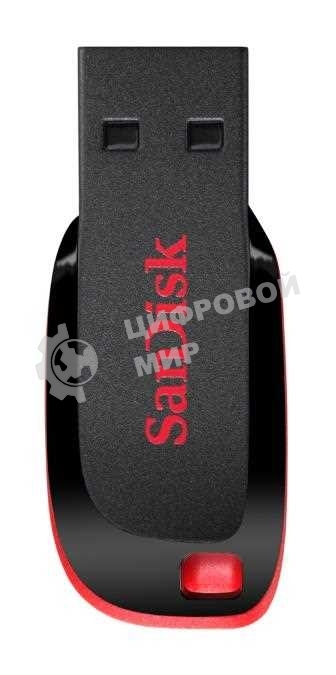Флешка USB SanDisk Cruzer Blade (SDCZ50-128G-B35), 128Gb, USB 2.0, Type-A, R/W 16/4, черный