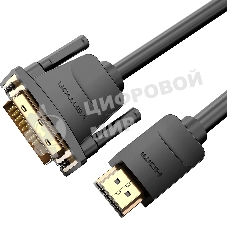 Кабель Vention HDMI 19M/DVI-D Dual link 25M - 2 м ABFBH