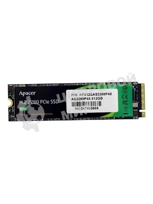 Накопитель SSD Apacer AS2280P4, 512Gb, M.2 2280, PCIe 3.0 x4, NVMe, R/W 2100/1500