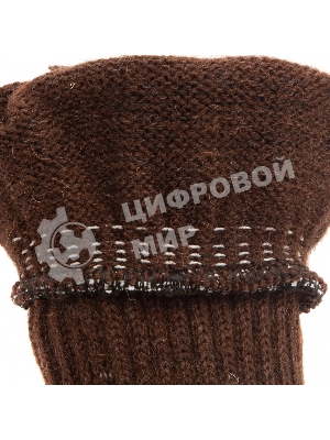 Перчатки трикотажные Сибртех двойные, верблюжья и овечья шерсть, ПВХ покрытие