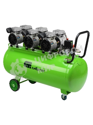 Компрессор безмаслянный малошумный Сибртех МБ 2250/100, 2250 Вт, 100л, 400 л/мин