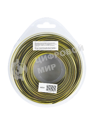 Леска для триммера Denzel двухкомпонентная квадратная, 2,4мм х 15м, блистер SkyCutter
