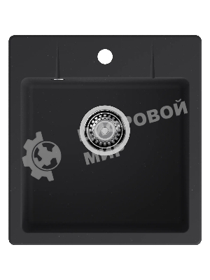 Мойка GRANFEST URBAN 245 1-чаша 450x490мм, монтаж: врезной, материал: кварц, черный
