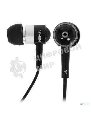 Проводные наушники Sven E-10 BK черный, внутриканальные, Jack 3.5 мм