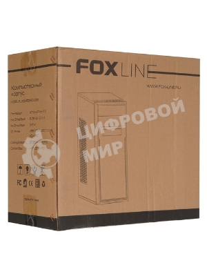 Компьютерный корпус c блоком питания 450 Ватт/Case Foxline FL-302-FZ450-U32 ATX case, black, w/PSU 450W 8см, w/2xUSB 2.0+2xUSB 3.0, w/pwr cord, w/o FAN