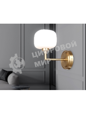 Настенный светильник Ambrella light LH53021 BS/FR латунь/белый матовый G9 max 40W 195*120*230