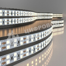 Лента светодиодная 240LED 18W IP20 двухрядная 3300К теплый белый (2835 24V 240Led 18W IP20)