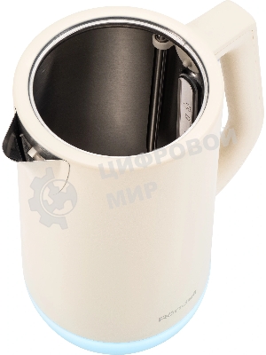 Чайник электрический Rondell RDE-WK808 1.7л. 2200Вт кремовый/белый корпус: металл