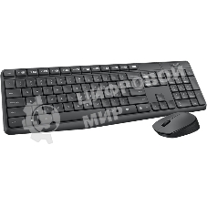 Комплект клавиатура + мышь Logitech MK235 клав:черный мышь:черный USB беспроводная