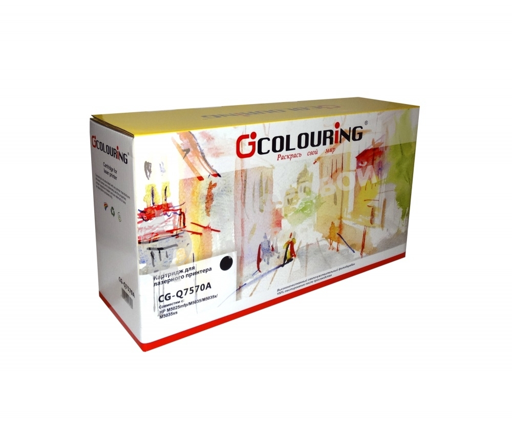 Картридж лазерный Colouring CG-Q7570A черный (15000 стр.) для HP LJ M5025mfp/M5035/M5035x/M5035xs