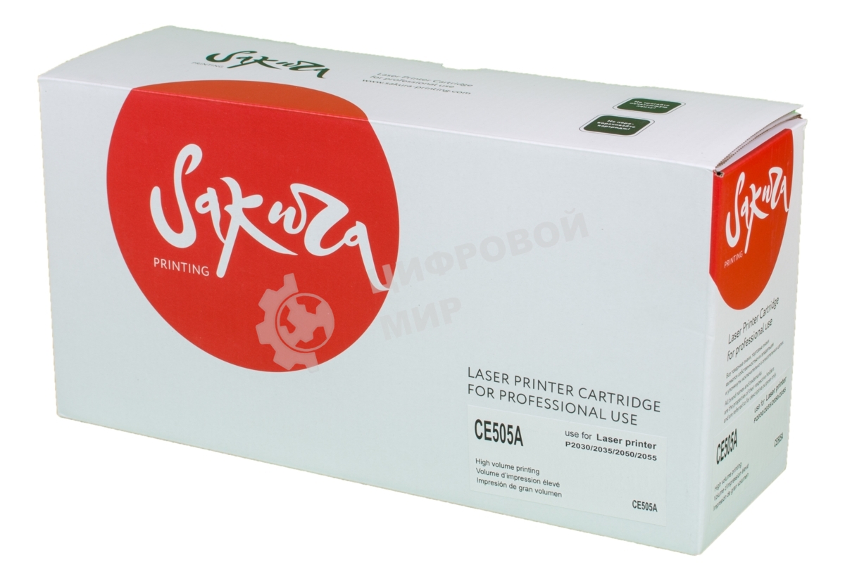 Картридж лазерный Sakura CE505A для HP Laserjet 400M/401DN P2035/P205, черный, 2300 к.