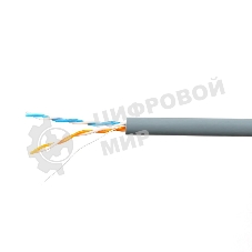 Кабель SkyNet Light UTP indoor 2x2x0,46, медный, FLUKE TEST, кат.5e, однож., 100 м, box, серый