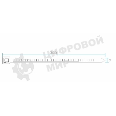 Хомут-стяжка кабельная нейлоновая Rexant 700 x 9,0 мм, белая, упаковка 100 шт.